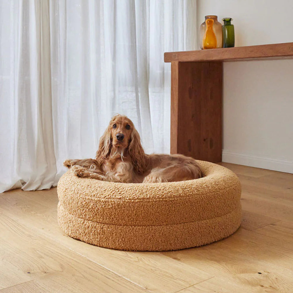 Solid Color Plush Round Cat Bed – Soft Pet Nest for Cats Alingpulse