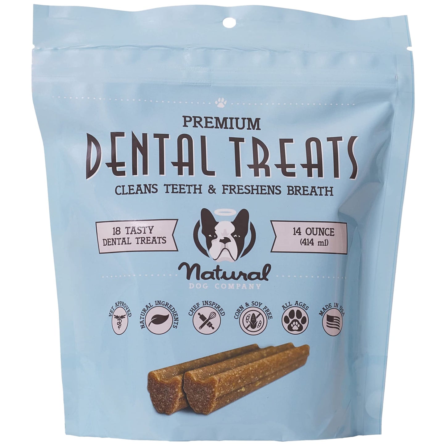 Dental Dog Chews Natural Dog Company 18-Pack