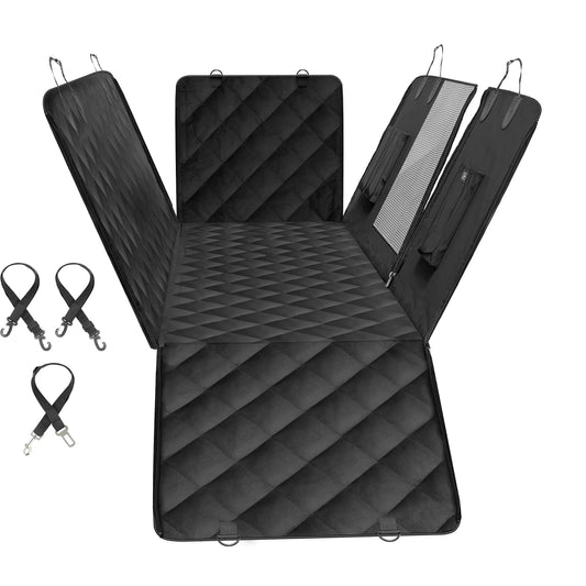 Simple Deluxe Dog Car Seat Cover for Back Seat Waterproof Dog Car Hammock with Mesh Window Nonslip & Scratchproof Seat Protector for Cars Trucks SUVs Standard Alingpulse