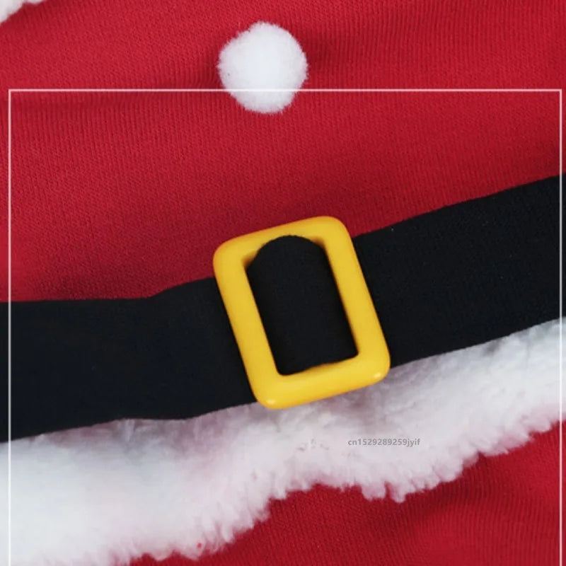 Pet Christmas Clothes Santa Claus Dog Costume Winter Puppy Coat Jacket Suit with Cap Warm Clothing Cosplay for Dogs Cats