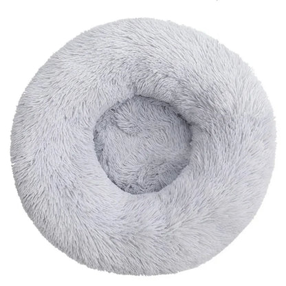 Large Round Pet Bed (40-90cm) - Super Soft Plush Dog House for Medium to Large Dogs and Cats - Cozy Winter Sleeping Solution