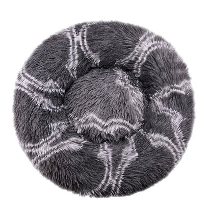 Large Round Pet Bed (40-90cm) - Super Soft Plush Dog House for Medium to Large Dogs and Cats - Cozy Winter Sleeping Solution