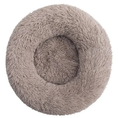 Large Round Pet Bed (40-90cm) - Super Soft Plush Dog House for Medium to Large Dogs and Cats - Cozy Winter Sleeping Solution