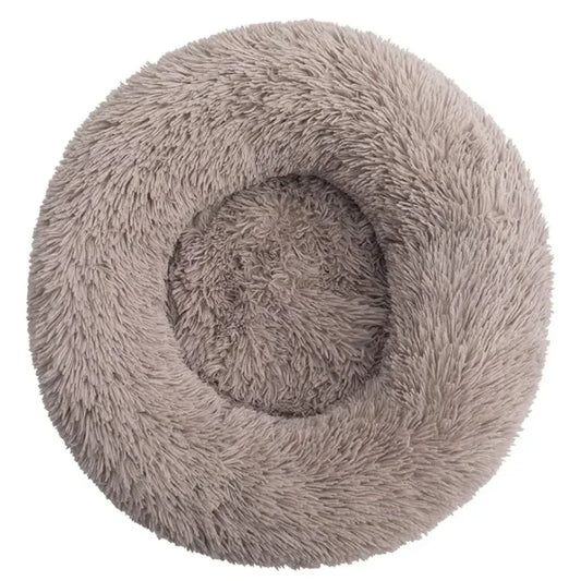 Large Round Pet Bed (40-90cm) - Super Soft Plush Dog House for Medium to Large Dogs and Cats - Cozy Winter Sleeping Solution