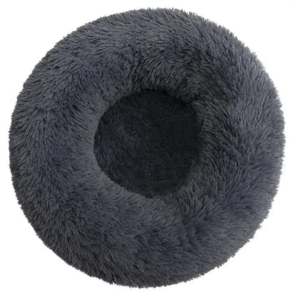 Large Round Pet Bed (40-90cm) - Super Soft Plush Dog House for Medium to Large Dogs and Cats - Cozy Winter Sleeping Solution