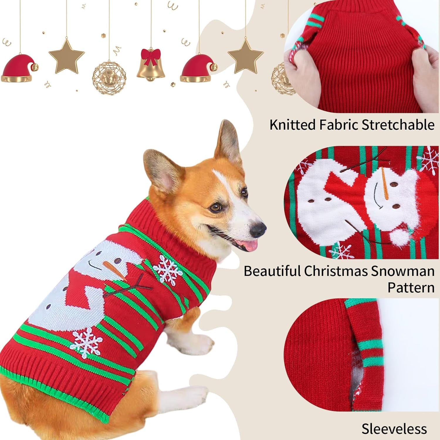 Ugly Christmas Sweater Xmas Snowman Sweater Cat Dog (Snowman1#, S)