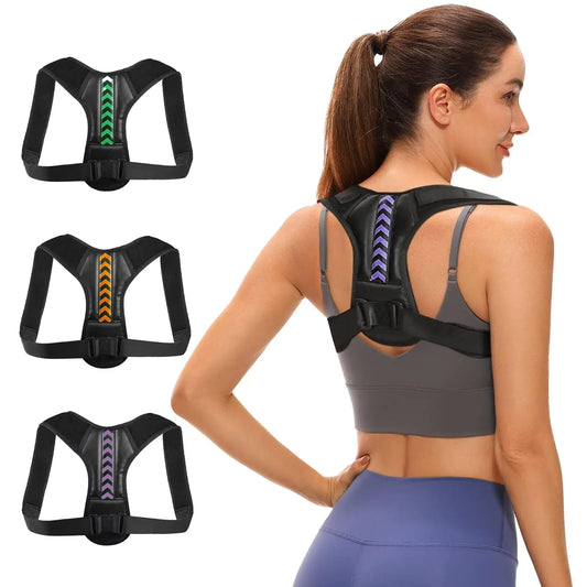 Abismat Back Posture Brace Shoulder Posture Corrector for Men Women Adjustable Upper Back Brace Back Straightener Support for Neck Shoulders Back Pain Relief Hunchback Correction