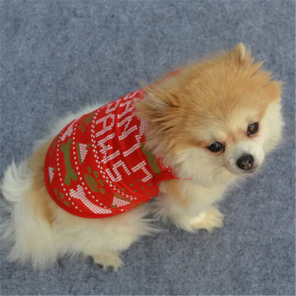 Pet Clothes Cotton Vest for Christmas Celebration Alingpulse